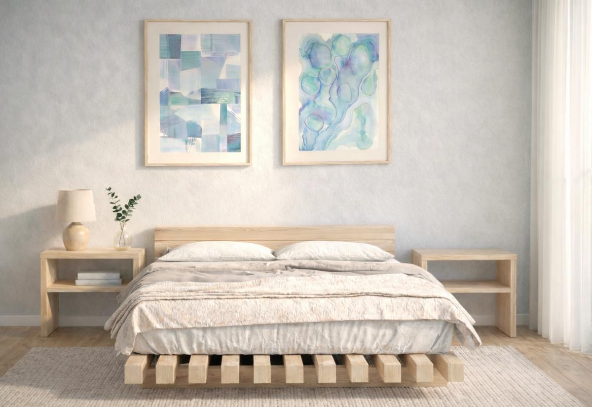 מיטת עץ טבעי - דגם "אלסקה"